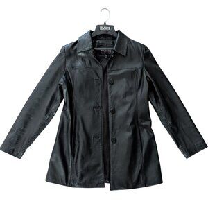 Wilson Black Leather Classic Jacket Size M